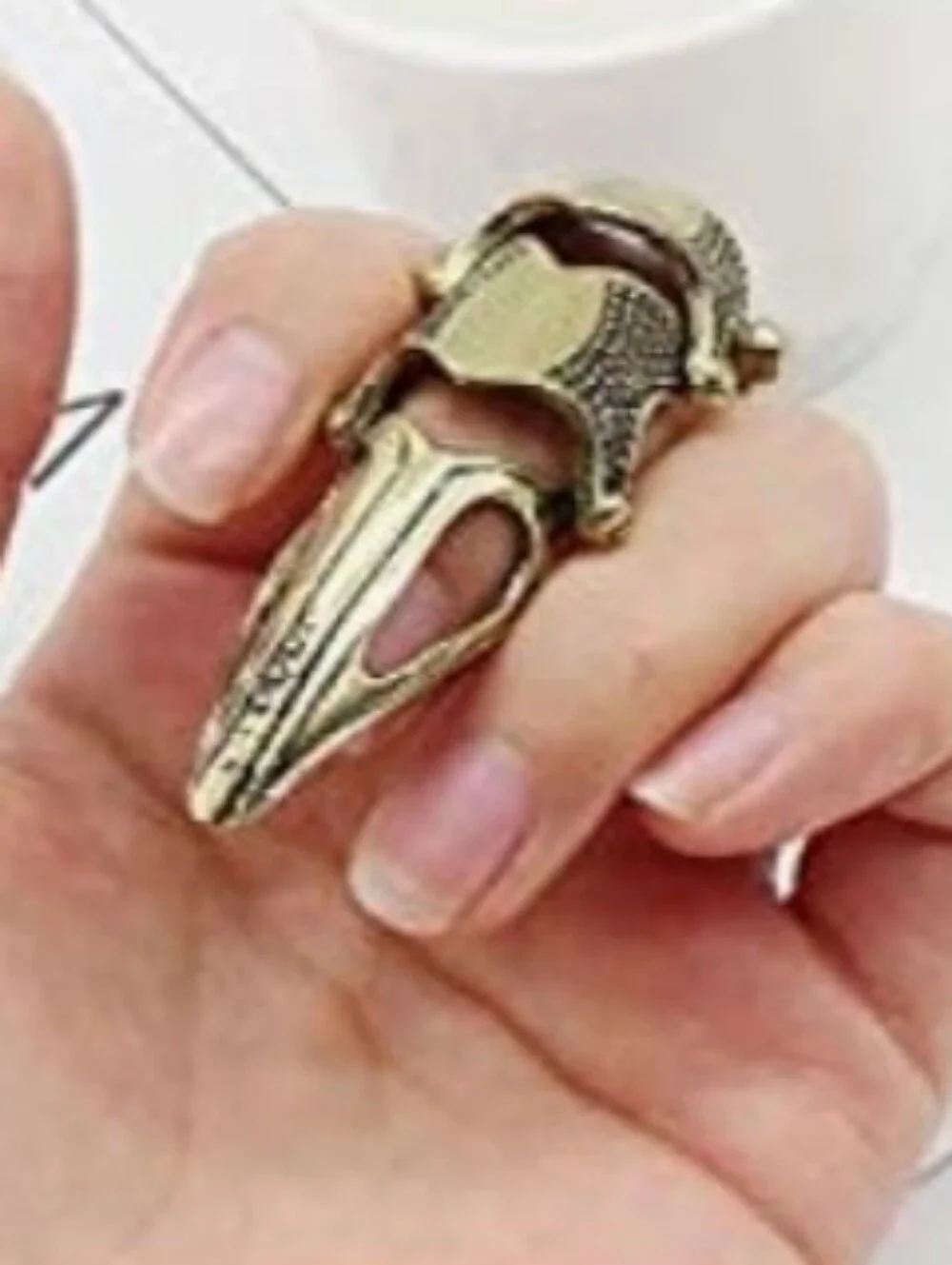 Gothic Gold Brass Full Finger Claw Ring Set Of 5